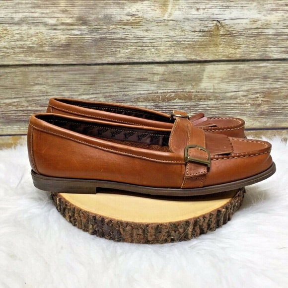 G.H. Bass & Co. Tan Brown Leather Penny Loafers - Picture 2 of 8